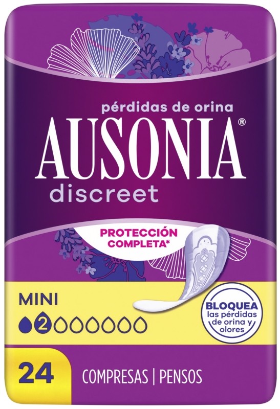 Compresas Incontinencia Mini Ausonia 24 Unidades