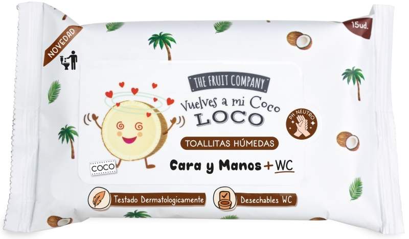 The Fruit Company Toallitas Húmedas Coco 15 Toallitas