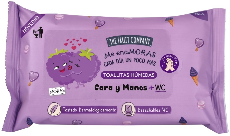 The Fruit Company Toallitas Húmedas Moras 15 Toallitas