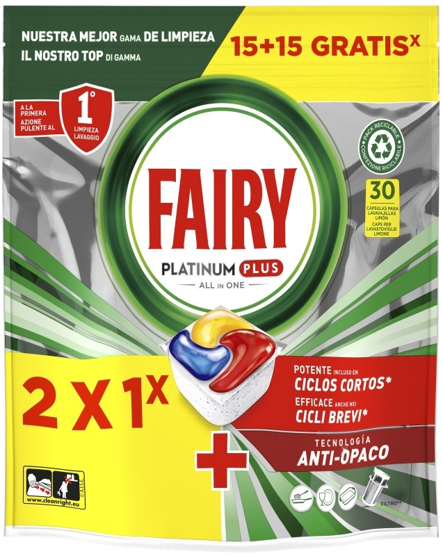 Fairy Platinum Plus Todo En Uno 15+15 Cápsulas