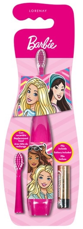 Cepillo Eléctrico Barbie Con Recambio Y Pila Incluida 1 Set