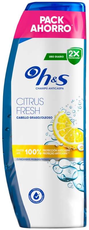 H&S Citrus Fresh Champú Anticaspa 330+330ml Pack Ahorro