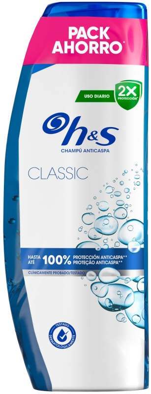 H&S Clásico Champú Anticaspa 330+330ml Pack Ahorro