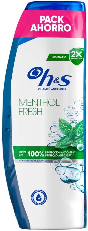 H&S Mentol Champú Anticaspa 330+330ml Pack Ahorro
