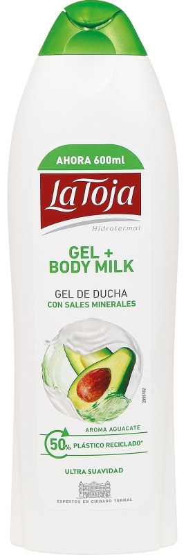 La Toja Hidrotermal Gel de Ducha + Body Milk Aguacate 600ml