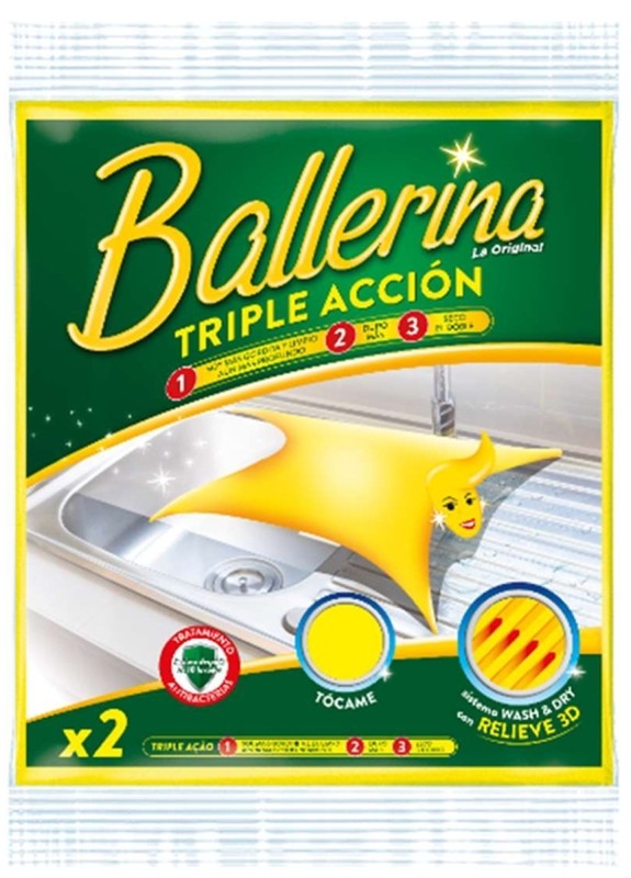 Ballerina Bayeta Triple Acción 2 Unidades