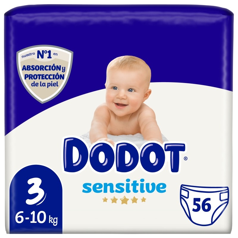 Dodot Sensitive Talla 3 Pañales 56 Unidades