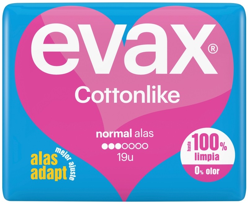 Evax Cottonlike Normal con Alas 19 Unidades