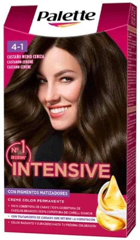 Palette Intensive Creme Color 4-1 Castaño Medio Ceniza 1 Unidad