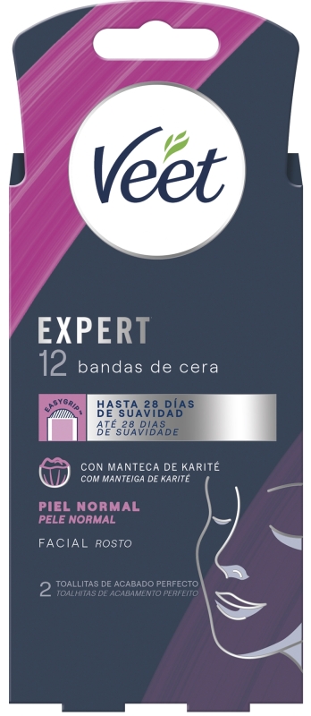 Veet Expert Bandas Para Depilación Facial 12 Tiras