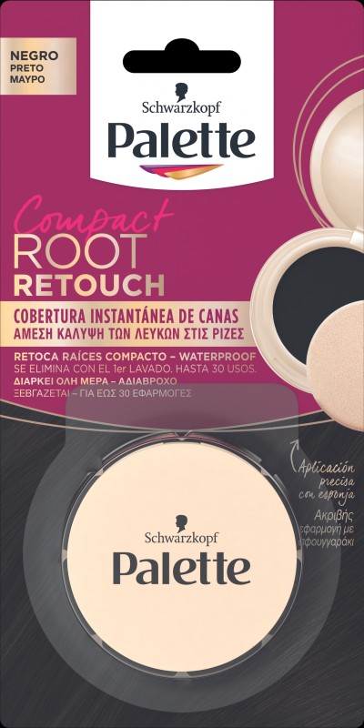 Palette Compact Retoca Raíces Negro 1 Unidad