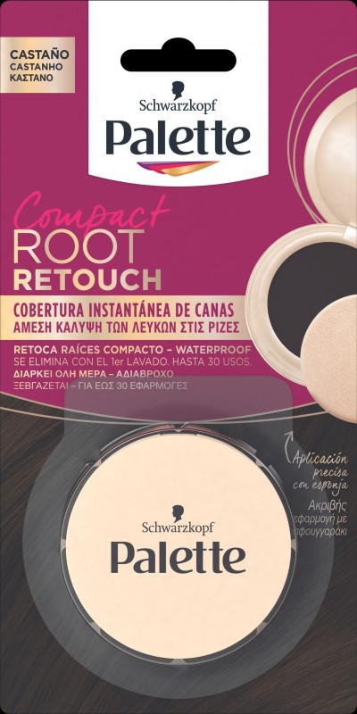 Palette Compact Retoca Raíces Castaño 1 Unidad