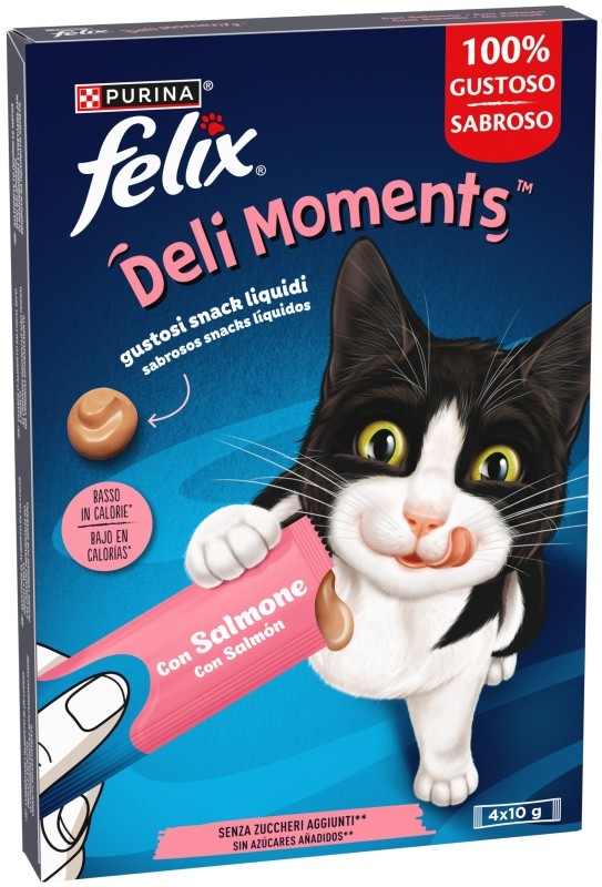 Purina Felix Deli Moments con Salmón 4x10g