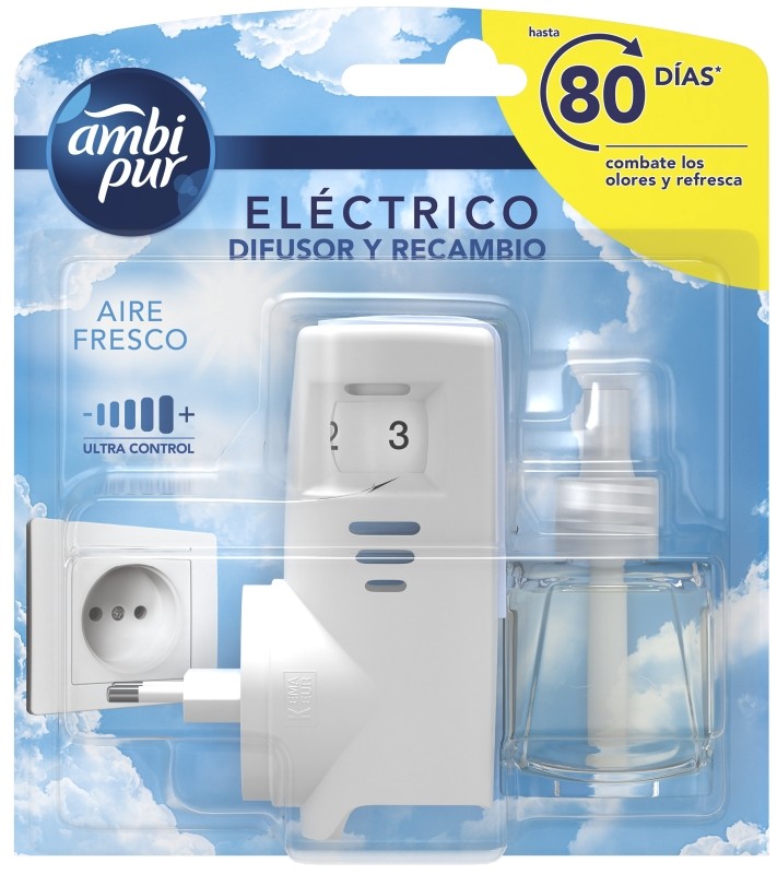 Ambipur Aire Fresco Recambio De Ambientador Eléctrico 20ml + Difusor