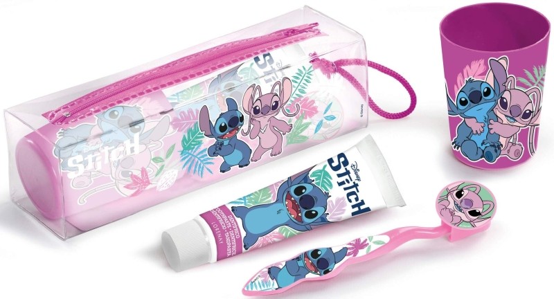 Lorenay Neceser Stitch Con Cepillo, Pasta Y Vaso 1 Set