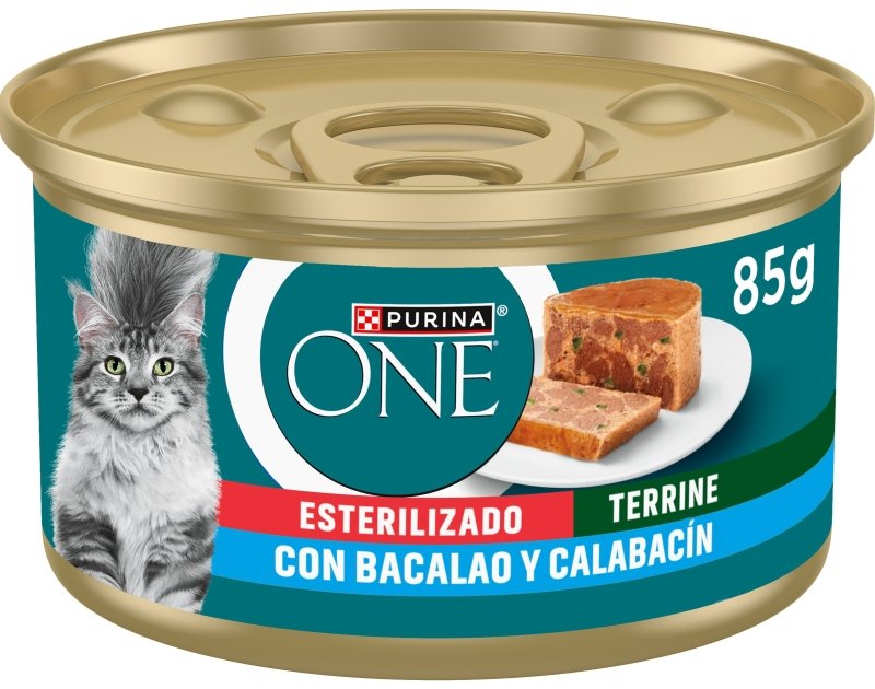 Purina One Comida Húmeda para Gato Esterilizado Adulto con Bacalao 85g