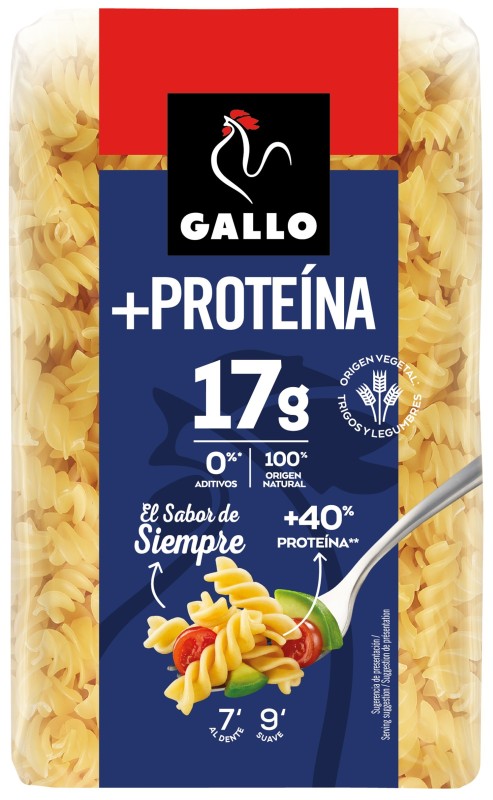 Gallo Pasta Hélices Proteína 400g Gallo Pasta Hélices Proteína 400g